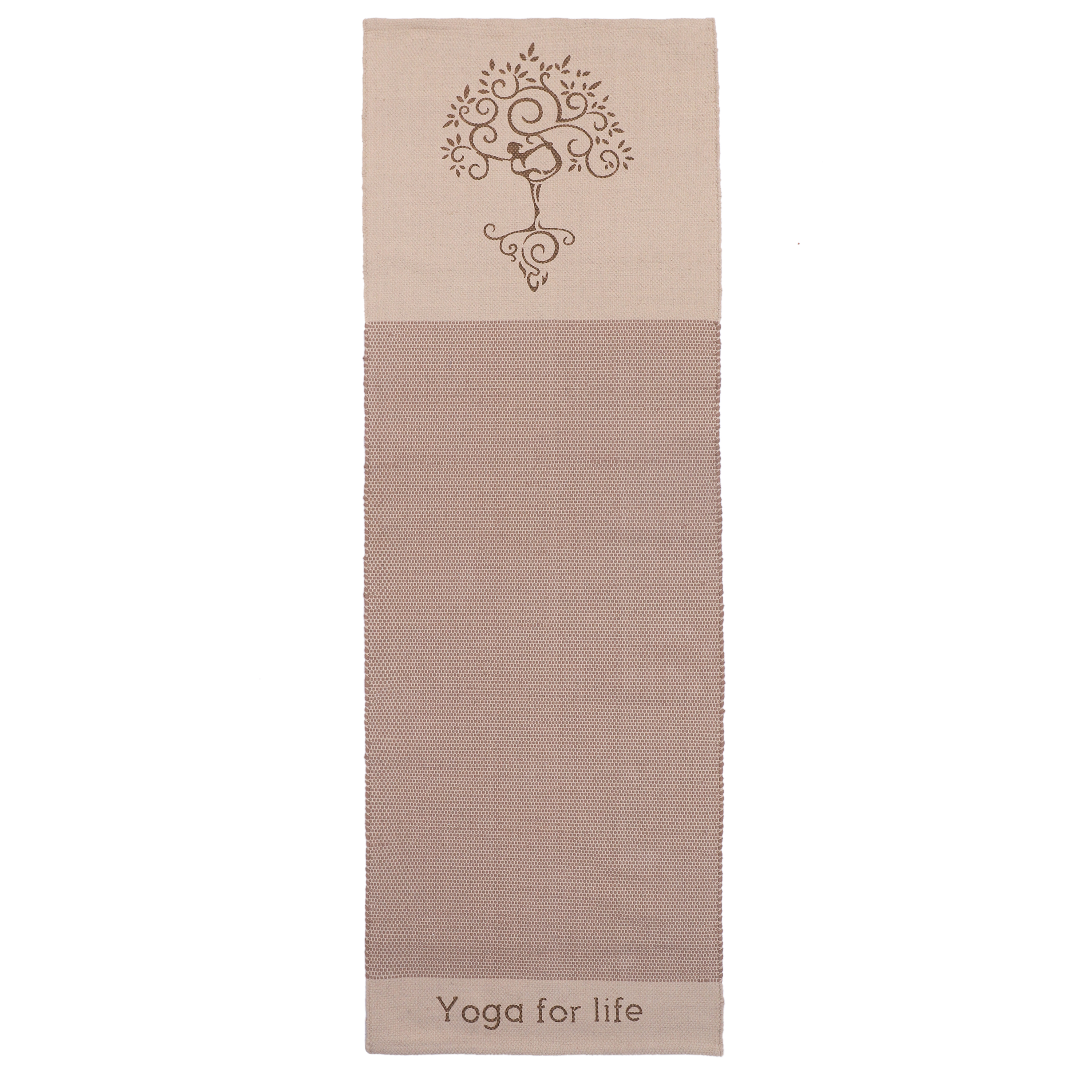 Premium Yoga For Life Cotton Yoga Mat by Arka | Non Slip - Washable -  Natural - 4mm Yoga Mat